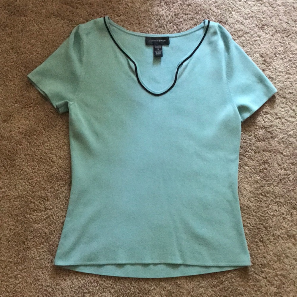 🌷Cable and Gauge turquoise top size M
